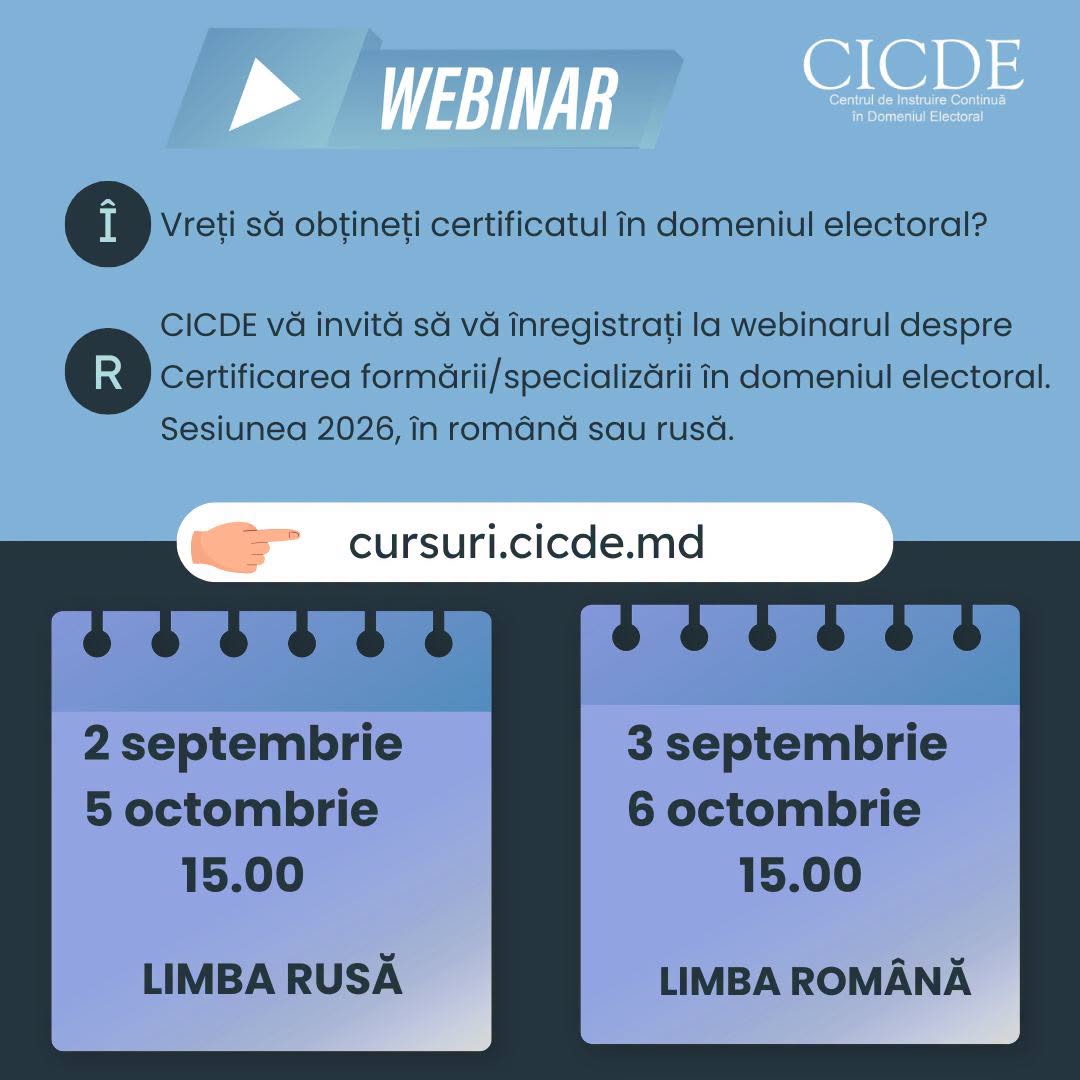 Webinare dedicate procesului de certificare