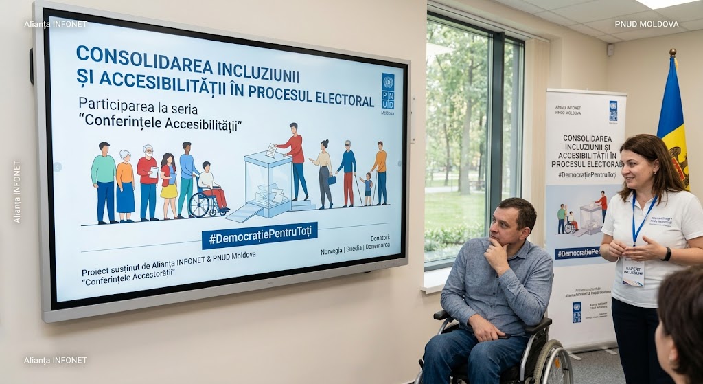 Consolidarea incluziunii și accesibilității în procesul electoral: Participarea la seria „Conferințele Accesibilității”.