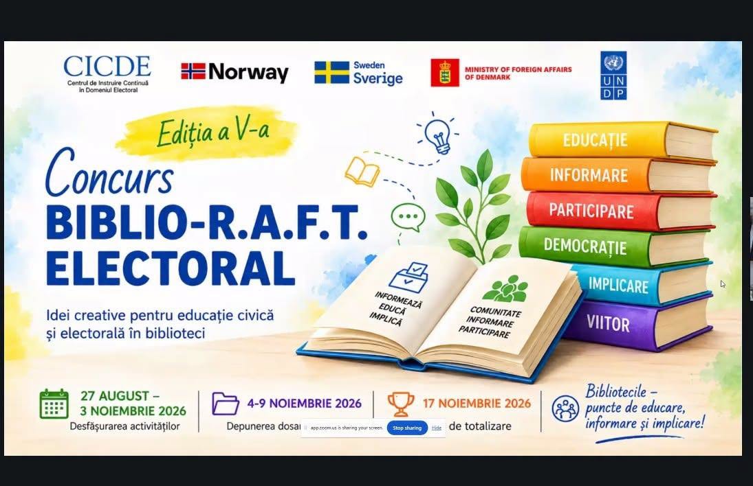 Bibliotecile din raionul Cantemir, implicate în promovarea educației civice și electorale