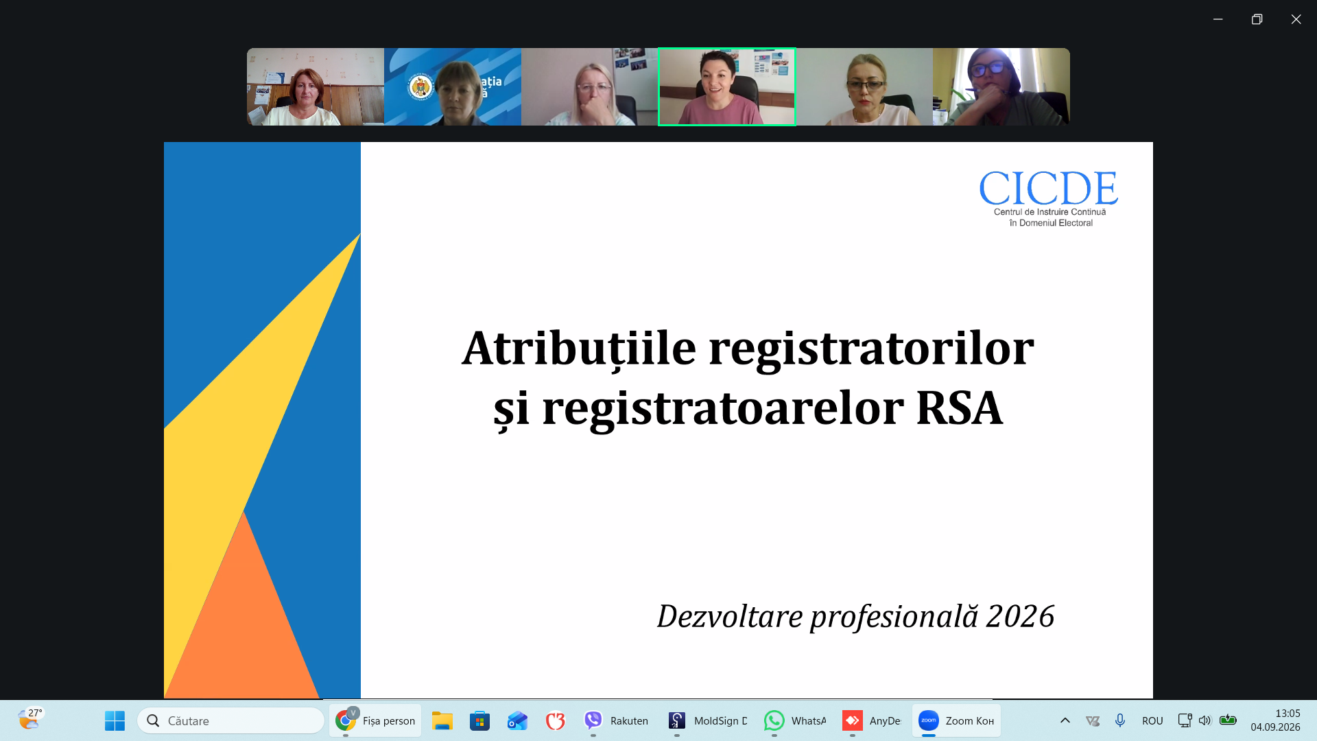 Sesiune de instruire pentru registratorii Registrului de Stat al Alegătorilor 