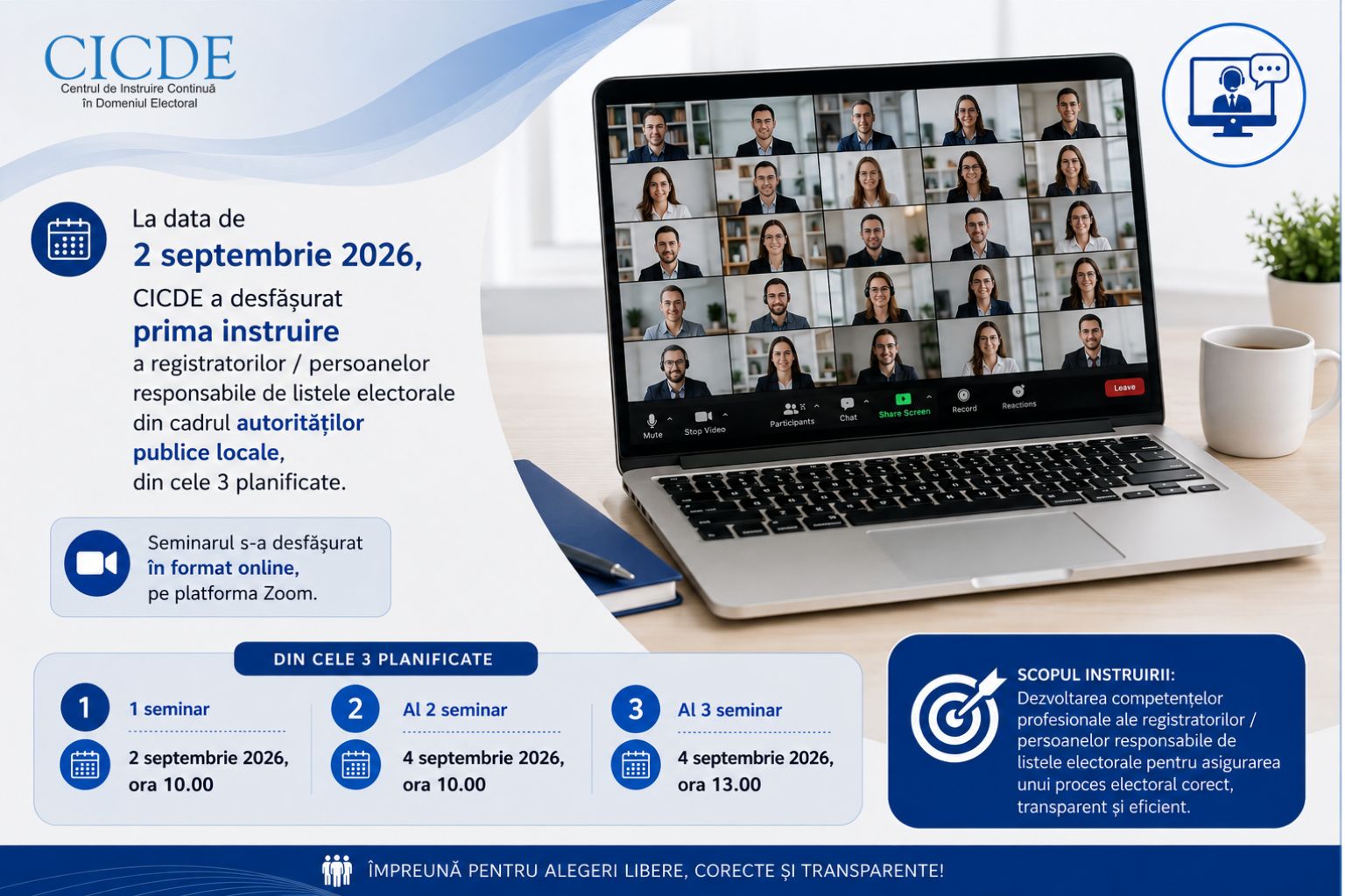 Consolidarea capacităților autorităților publice locale: seminar de instruire pentru registratorii RSA, organizat de CICDE