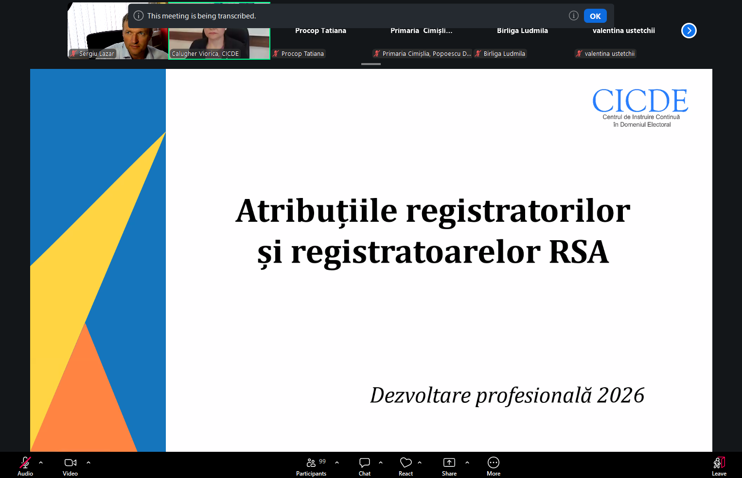 Peste 20 registratori din cadrul Circumscripției nr. 34 Telenești, instruiți în utilizarea Registrului de Stat al Alegătorilor