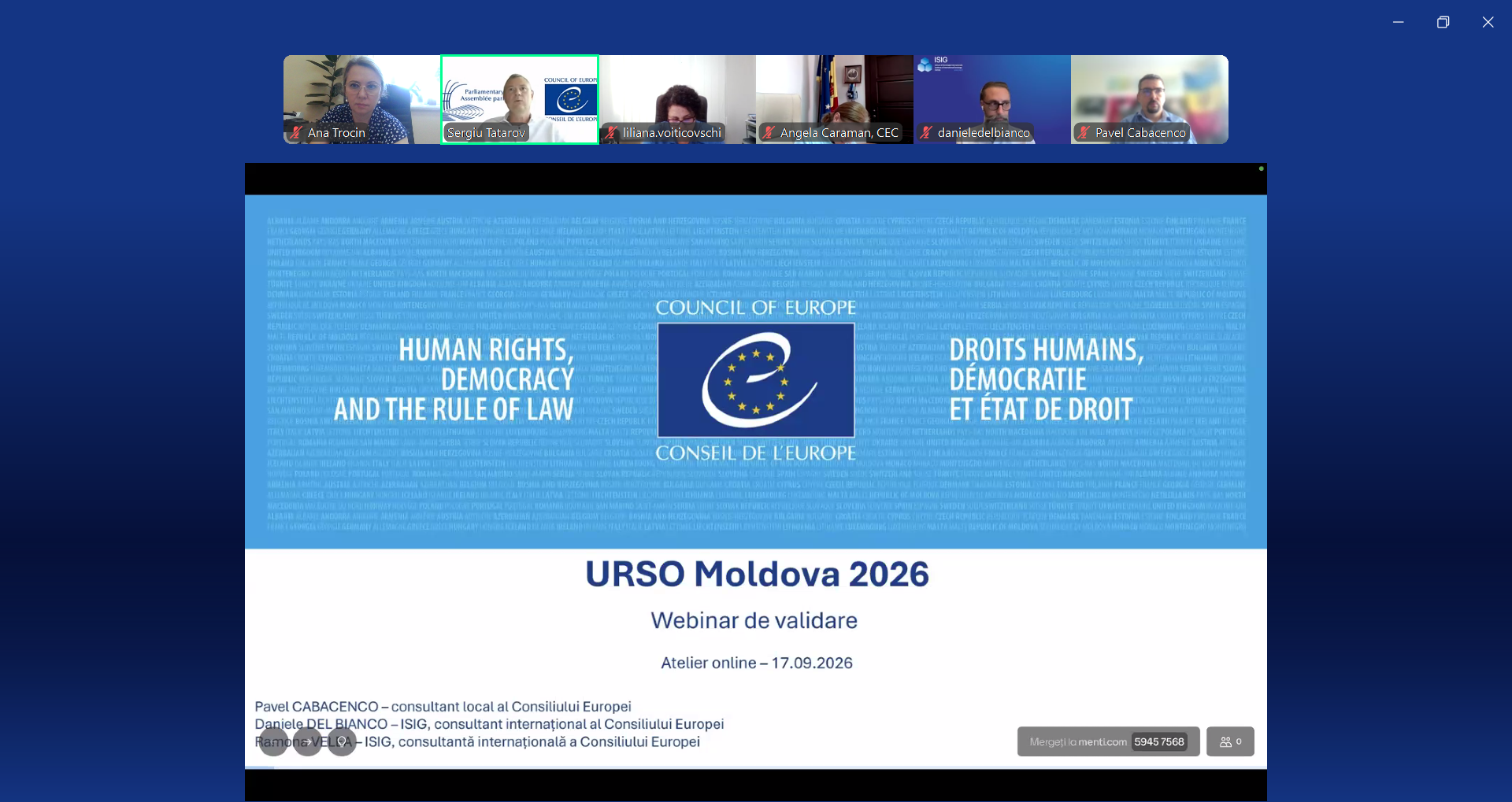 Dialog și consolidare instituțională în cadrul webinarului de validare a concluziilor preliminare ale evaluării URSO 2026