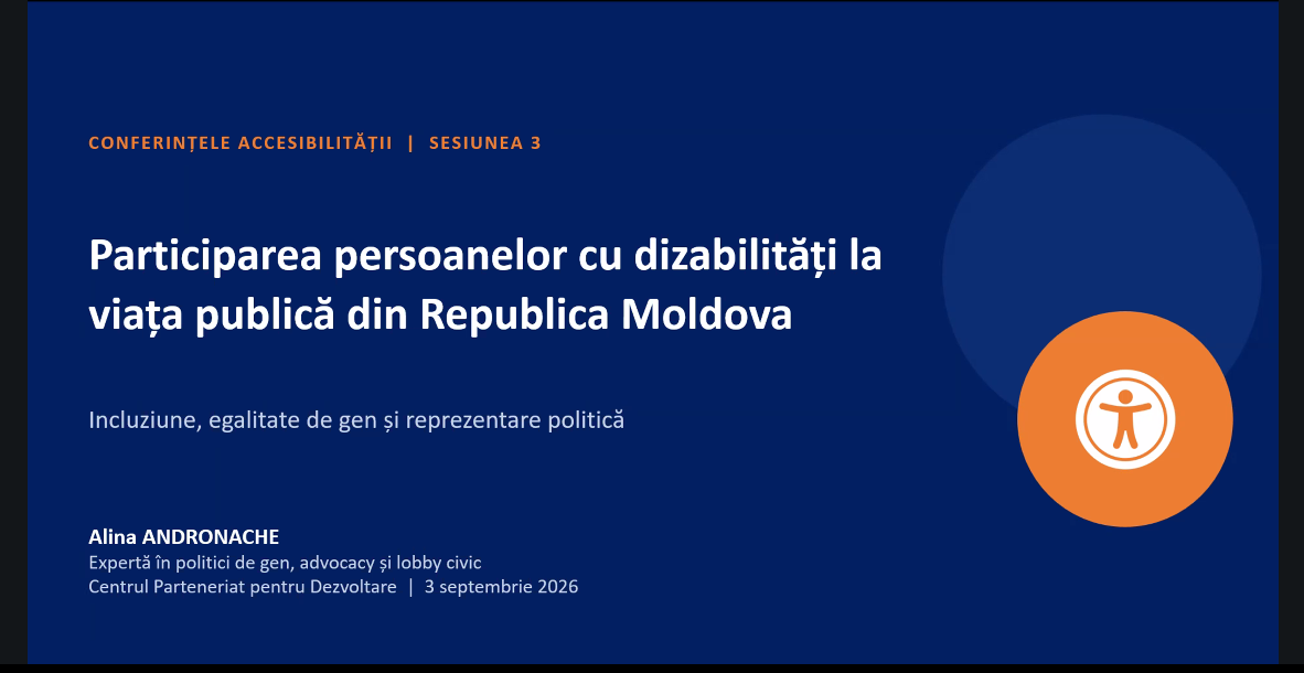 CECER Fălești nr. 17 continuă parteneriatul pentru alegeri accesibile: Participare la cea de-a treia conferință din seria dedicată incluziunii