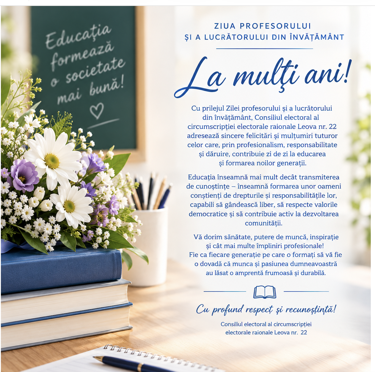 Ziua Profesorului și a lucrătorului din învățământ