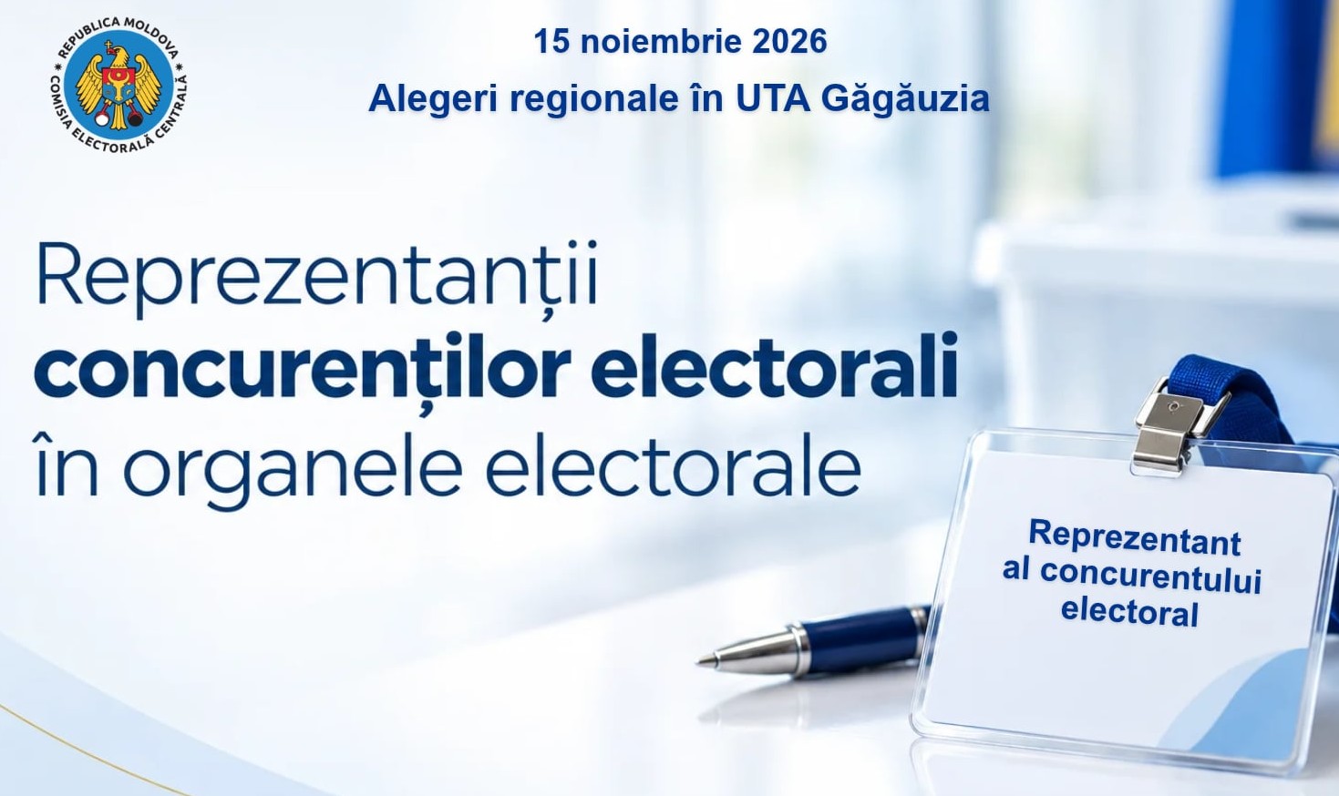Concurenții electorali la alegerile regionale din 15 noiembrie 2026 pot desemna reprezentanți în organele electorale